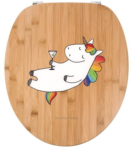 Mr. & Mrs. Panda Motiv WC Sitz Einhorn Cocktail - Geschenk, Unicorn, Einhörner, Klodeckel, Klobrille, Einhorn Deko, WC-Sitz, Toilettendeckel,