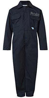 Sew Sew Special Personalised Girls, Kids Boiler Suit Overall/Jumpsuit. (2-3 Years) Navy