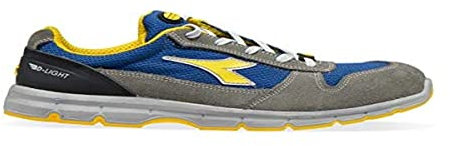 Utility Diadora Run Text Low S1P Src Esd, Scarpa Antinfortunistica Unisex - Adulto, Grigio Castello/Blu Insegna, 46 EU