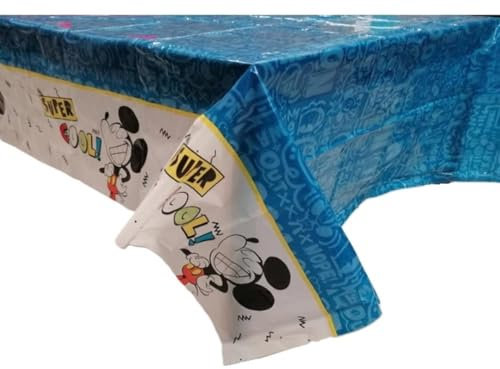 ALMACENESADAN 1126; Disney Mickey Mouse Party und Geburtstag Tischdecke; Produktabmessungen 120 x 180 cm;