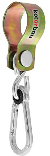 KOTARBAU® Schaukelhaken 50 mm Rundholz Karabinerhaken Schaukelschelle Hängematte Befestigung Schaukel Haken für Schaukel Haken Schaukel Aufhängung Befestigung Gelb Verzinkt