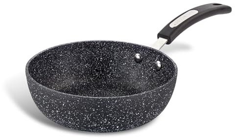 Scoville NEVERSTICK Poêle wok de 20 cm, petit wok antiadhésif, compatible avec toutes les plaques de cuisson, y compris l'induction, poignée froide au toucher, passe au lave-vaisselle, sans PFOA,