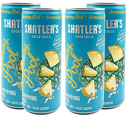 Shatlers Cocktail - 4er Set Shatlers Swimmingpool 0,25L (10,1% Vol) inklusive Pfand EINWEG - Shatlers Cocktail - Ready to Go- [Enthält Sulfite]