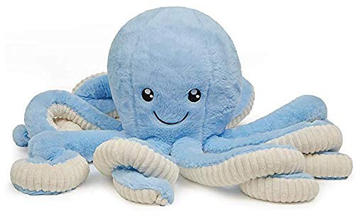 Boosns Octopus Plüschtier Cartoon-Oktopus-Plüsch-Puppe Krakenpuppe Geben Sie Kindern Geburtstagsferien (Blau, 40cm)