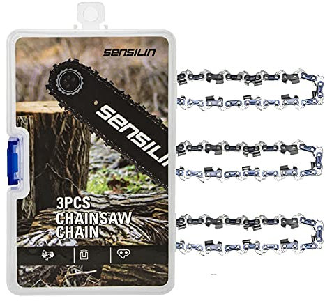 SENSILIN S57 16 Inch Chainsaw Chain, 3/8 LP Pitch .050 Gauge 57 Drive Links for Oregon, Echo 91PX57CQ / 91VG57CQ, Shindaiwa, Worx, Remington and More