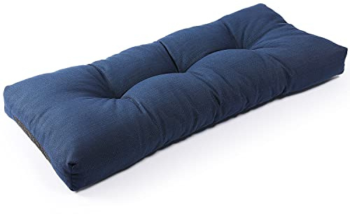 SUNROX rutschfeste Bankauflage mit Memory-Schaum, 92x 36x10 cm, Marineblau–Lichtecht & wasserabweisend, langlebiges, extra Dickes Sitzkissen für Gartenbank/Gartenstuhl, Outdoor & Indoor Bankpolster