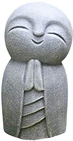 Fenteer Jizo Mönche Östliche Erleuchtung, Jizo-Statue, die Statue lächeln und beten, perfekte kleine Jizo-Buddha für Ihre Haus- oder Gartendekoration