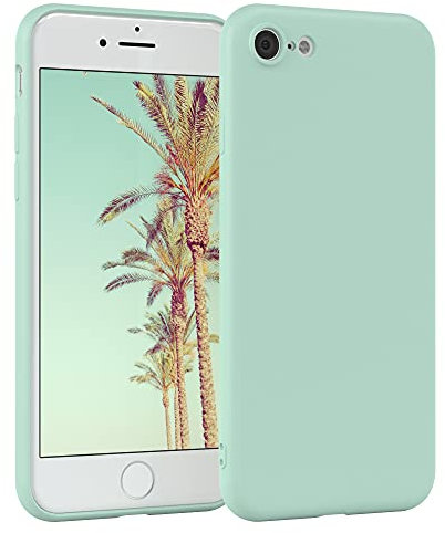 EAZY CASE - Silikonhülle für iPhone SE 2022 / SE 2020, iPhone 7/8 Hülle Silikon Case Grün weich stoßfeste Handyhülle Schutzhülle mit Kameraschutz Dünn Premium Schutz Cover TPU Bumper in Mint Grün