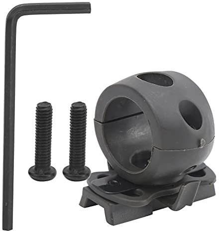 Soporte para Linterna para Casco - Tactical Airsoft Quick Release Linterna Abrazadera Fit Fast Casco Rail - Soporte de plástico portátil para Linterna para Casco(Ejercito Verde)