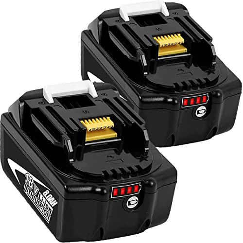 Replacement DC18RC 3A Charger BL1850 2 Battery 18V 5.5Ah Job Site Radio DMR108 DMR110 DMR107 DMR112 DMR104 DMR106 DMR115 DMR202 Radio Battery BL1860 Compatible with Makita