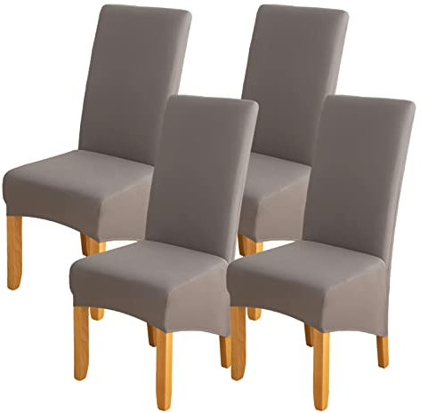 Stuhlhussen 4er Set Stretch Stuhlbezug für Esszimmerstühle | Moderne und Elegante Optik | Stuhlüberzug Bezug Stuhl Schutz für Küche, Bankette, Partys und Dekoration