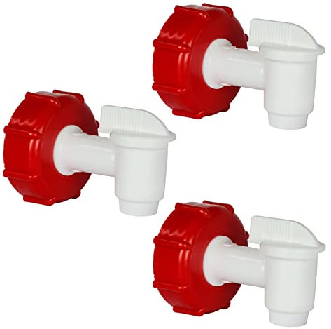 Tapón con grifo para garrafa o bidón. Grifo para bidones rosca D60-61. Diámetro rosca 59-61 mm. Apto uso alimentario. Resistente a químicos. (3 Unidades).