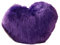 Cuscino soffice a forma di cuore, cuscino in morbido peluche tinta unita, lavabile in lavatrice cuscino decorativo giocattolo per divano viola 1