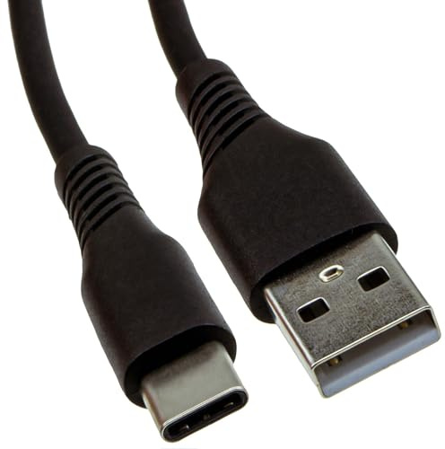 kenable USB A to USB-C Cable Super Soft Silicone Rubber Charging Lead 24AWG 480Mbps Data Sync 2.4A Fast Charge for Samsung Galaxy, Google Pixel, OnePlus 2m Black
