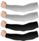 WLLHYF 2 Pairs UV Sun Protection Sleeves Unisex Arm Sleeves Nylon Spandex Tattoo Cover Up Cooling Athletic Sports Sleeves for Men Women Basketball Football Outdoors Activities (Black/Gray)