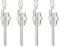 MIKONI 4 Stück x Gärröhrchen aus Glas Ø8.5mm, Gärrohr für Gummistopfen Gäraufsatz Gärspund, 4 Stück Set