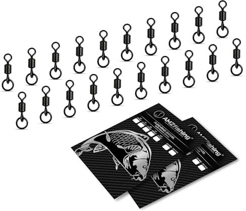 NEU AMZfishing® 20x Flexi Ring Swivel | Karpfenangeln| Karpfenzubehör | Karpfenangeln Zubehör | Angelzubehör | Angeln Zubehör | Karpfenwirbel (20 Stück, b: #5)