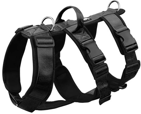 LAVAMOND No Escape Hundegeschirr Groß, einfach anzuziehendes Hundegeschirr mit Griff und gepolstertem Futter, No Pull Geschirr für mittelgroße Hunde, verstellbares Hundegeschirr zum Wandern