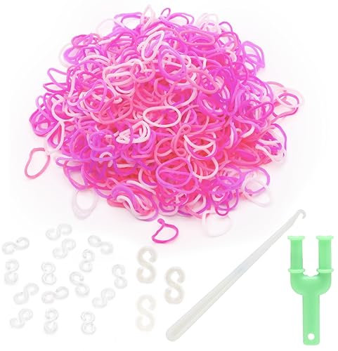 Toyland® Loom Band Nachfüllpack – 600 Loom Bänder (Princess Pink)