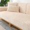 Samt Sofaschoner Sofabezug 1 2 3 4 Sitzer, L Form 1/2/3/4 Sitzer, Sofa Überzug SofaÜberwurf rutschfest Sofa Couch Sofaüberwürfe,Beige-70 * 70cm