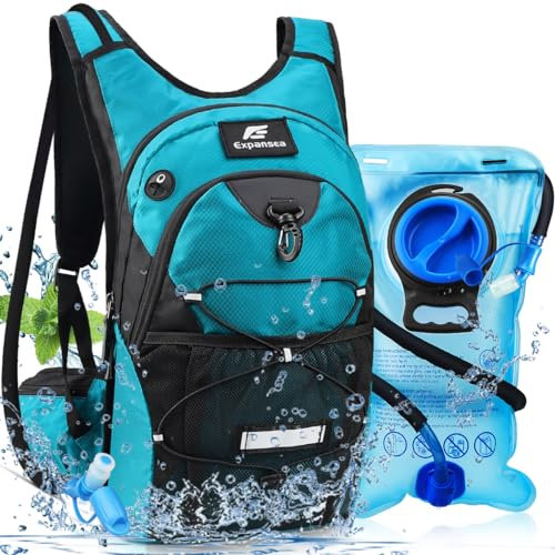 Expansea Trinkrucksack mit Trinkblase 3L BPA-Frei, Wasserdichter Outdoor-Rucksack, Rucksack mit Trinksystem, Rucksack Outdoor für Draußen Sport, Laufen, Radfahren, Wandern, Bergsteigen, Skifahren