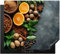 KitchenYeah© Copri Piano Cottura 60x52 cm Cucina Coprifornelli Tappetino per Induzione Fornello Tutto per la Cucina Spezie - Frutta - Calcestruzzo - Noccioline - Arancia