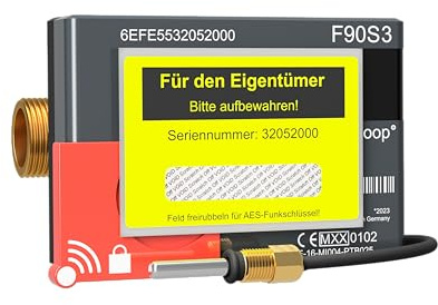 Brummerhoop Flügelrad-Funk-Wärmezähler F90S3 Qp1,5 DN15mm Baulänge 110mm 3/4 Zoll Anschlussgewinde, abnehmbare Anzeigeeinheit inkl. Funk OMS 868 MHz und AES-Schlüssel Eichung 2024 gültig bis 2030