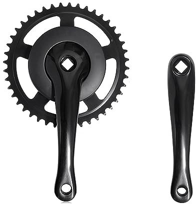 Kochenty Fahrrad Kurbel Set Single Speed 44T Kurbelset Aluminiumlegierung 170mm Kurbel Radfahren Teile