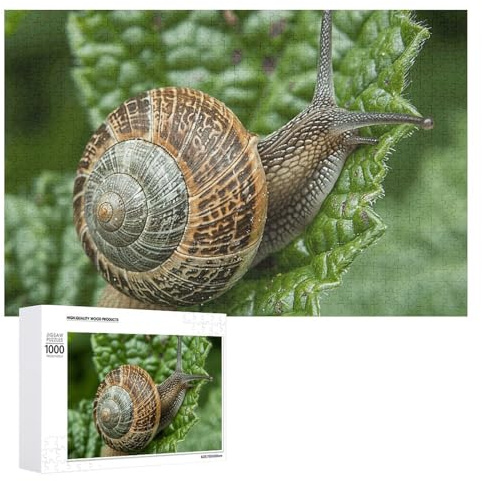 Nahaufnahme von Schnecken-Puzzles, 1000, 500, 300 Teile, mit Aufbewahrungstasche, personalisierte Puzzles für Männer und Frauen, Bilderpuzzle für Familie, herausfordernde Fotos, Puzzle für