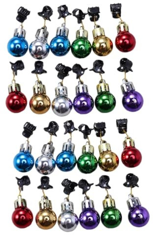 IMIKEYA Weihnachtsschmuck Bart 48 STK Weihnachtsdekorationen Weihnachtsmann-bartdekoration Weihnachtshaarspange Im Gesicht Feiertags-bart- Weihnachtsgag Haarkugel-Ornamente Männer