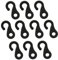 10pcs Camping Zelthaken S Form Kunststoff Baldachin Haken elastischer Kabelendschnalle Werkzeug Zubehör Camping Zelt Haken Windschutz Kunststoff Plastik Bungee Kabelhaken Elastizier Seilende Schnalle