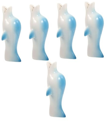 STOBAZA 5St Keramikvase botanisches Dekor -Dekor kleine Vase Hausvase Delphin-Dekor süße Vase vase for Living Room Living Room Decoration wohnzimmerdeko Vasen esstischvase Blue