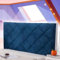 Stretch-Schonbezug für Holz/Leder-Kopfteil, Blau, 160 cm, Doppel-/King-Size-Bett