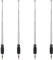 Tynmoel 4X Antenne Radio 3.5 mm 4 Sections Radio Antenne Télescopique FM pour Téléphone Portable Mobile Mp3 Mp4 ÉQuipement Audio