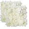 2 Stück 38,1 x 38,1 cm künstliche Blumen Wandpaneele 3D Seide Rose Hortensie Hintergrund für Hochzeit Event Fotografie Heimdekoration (weiß)