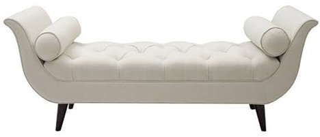 Ottomane für Das Bettende Für Das Schlafzimmer, Gepolsterte Bank Gerollten Armlehnen und Samtbezug, Lounge-couch Fensterbank und Fußstützenhocker für Das Wohnzimmer(120x46x70cm(47x18x27in), Velvet6)