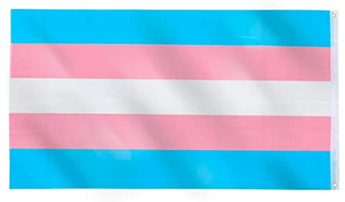 Regenbogen Farbflagge Transgender Flagge Geschlechtsstolz LGBT -Flags mit blauen weißen farbenfrohen Streifen 90x150 cm