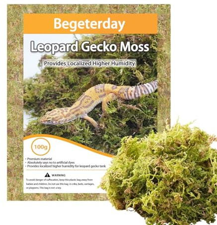 Begeterday 100g Leopard Gecko Moss, Provides Localized Higher Humidity for Leopard Gecko Tank