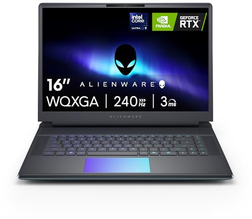Alienware 16 Area-51 Gaming Laptop AA16250-16 WQXGA 240Hz Display, Intel Core Ultra 9-275HX, 32GB DDR5 RAM, 1TB SSD, NVIDIA GeForce RTX 5070Ti, Windows 11 Home, Onsite Service - Liquid Teal