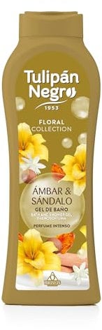 Tulipán Negro – Gel de Baño Hidratante Ámbar y Sándalo 650 ml | Fragancia Floral Duradera | Ritual de Cuidado Diario