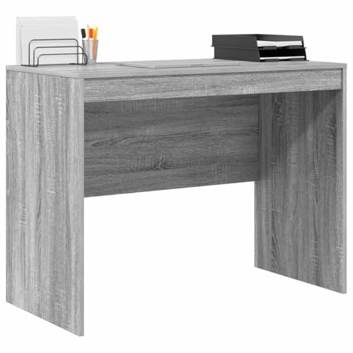 vidaXL Schreibtisch Grau Sonoma 100 x 50 x 76 cm Holzwerkstoff, Wohnzimmer Schreibtisch, modern, robust, rechteckig, mit viel Stauraum, kompakt, perfekt für Studenten.
