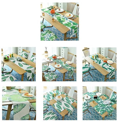 Chemin de table feuilles tropicales pour maison, fête, mariage, feuilles de palmier hawaïennes, fournitures de fête, décoration de table NO.3 30 x 180 cm