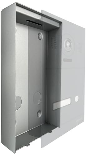 Mathfel 2-Draht IP Video-Türsprechanlage mit Türöffner – Full-HD Kamera, 7 Monitor & App-Steuerung – Smarte Video-Türklingel mit Gegensprechanlage (Silber, Aufputzbox)