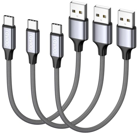 RAVIAD USB C Kabel 0.5M 3Stück 3.1A Ladekabel USB C Schnellladekabel USB C | Nylon USB C Ladekabel für iPhone 17 16 15 Pro Max, Pad Pro, Galaxy S25 S24 S23 Ultra, MacBook, Huawei P60 P50, Google Pixel