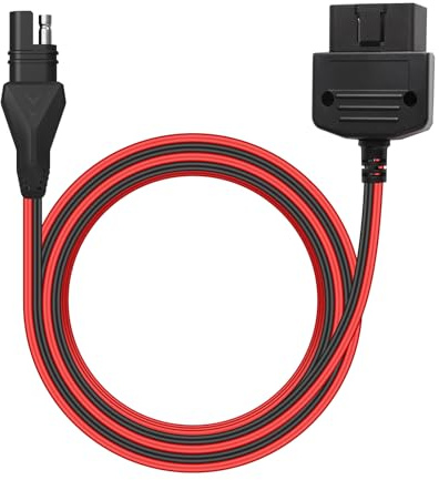 SUNER POWER OBDII Adapter Cable for 12V Battery Charging - Solar Compatible - Charge Vehicle's 12V Battery Through OBD2 Port - 5FT/16AWG