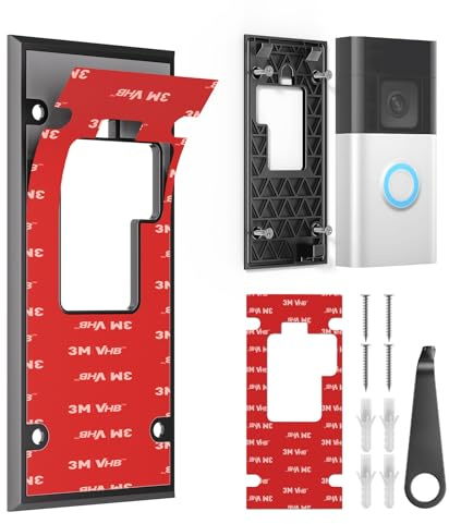 2024 Doorbell Halterung für Ring Battery Video Doorbell (2024 Release) – Starke Klebehalterung, Mieterfreundlich für Wohnungen, Büros und Häuser, 1 Stück