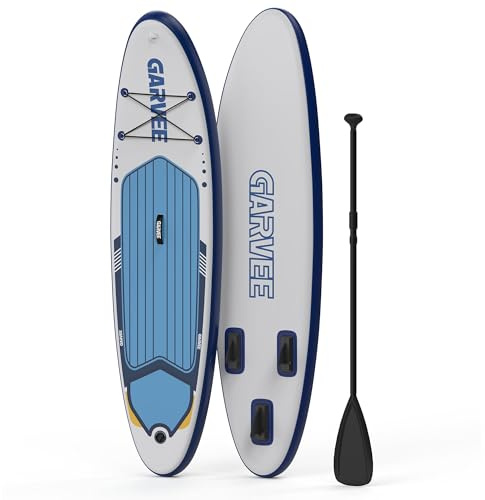Premium SUP Board Set, Aufblasbares Stand Up Paddling Board – Ultra-Breites Mit 204kg Belastbarkeit, Verstellbares 3-Teiliges Paddel, Anfänger, Fortgeschrittene