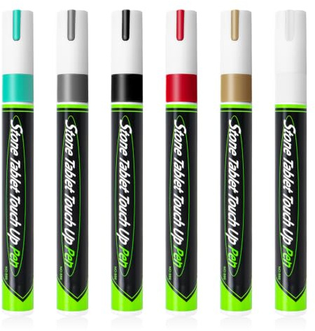Bohrma Lackstift Für Grabstein & Metall – Grabstein-Schrift Permanente Ölbasierte Farbe Zur Restaurierung – Wetterbeständig & Wasserfest – Marker Für Grabmal, Stein & Metalloberflächen (1PC Weiß)