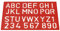 Westcott E-10600 00 Schriftschablone, Buchstaben und Zahlen, 40 mm 3 Farben Sortiert