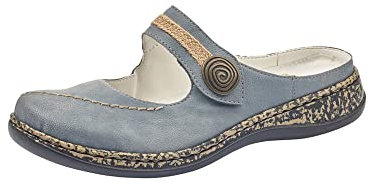 Rieker Damen 46391 Clogs, Blau Jeans 14, 36 EU